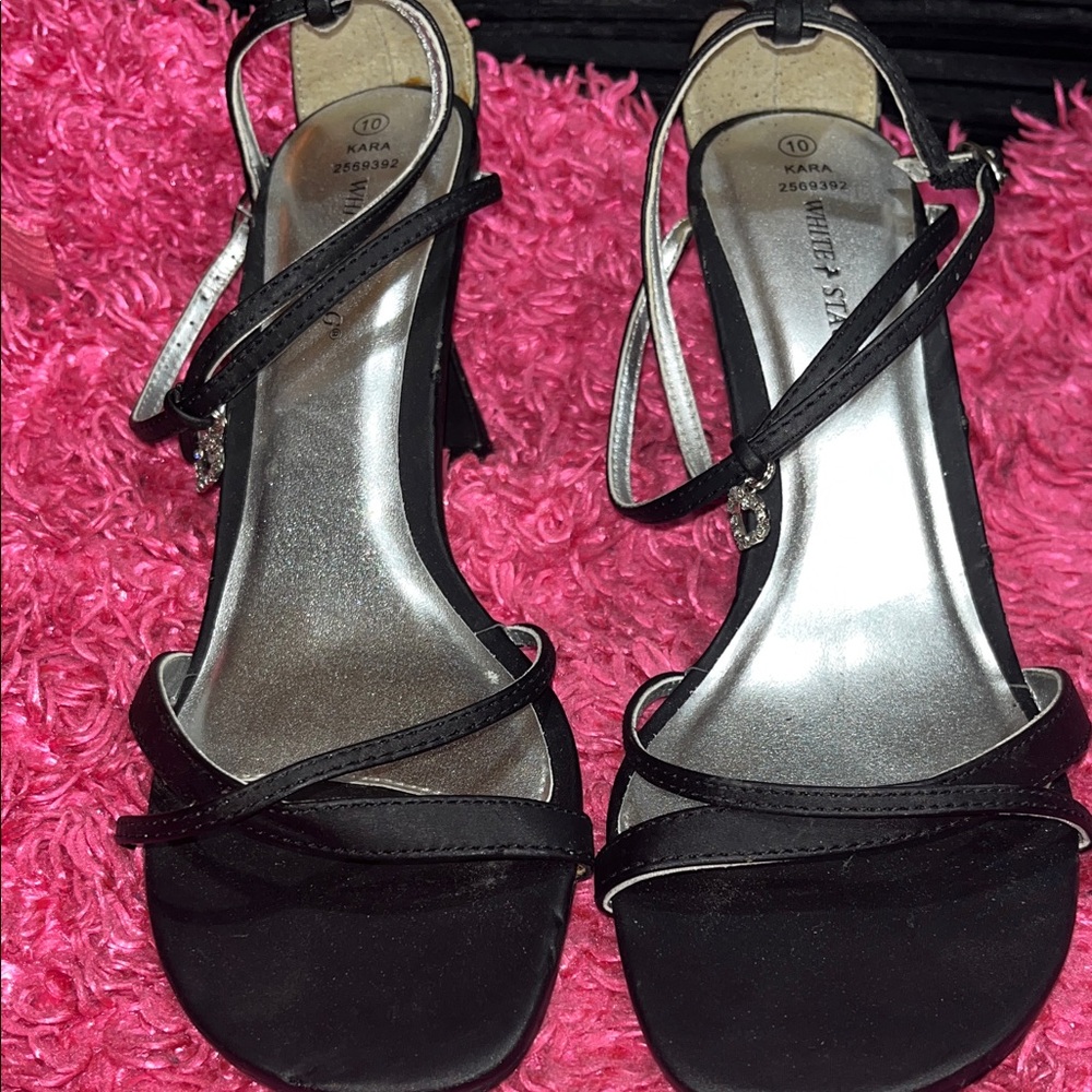 WHITE STAG - Black Women’s Strappy Dress Sandals (SZ.10)